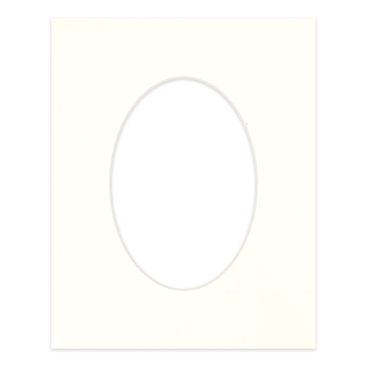 Antique White Mat Board for 8x10 Frames - Oval Opening for 5x7 Photos